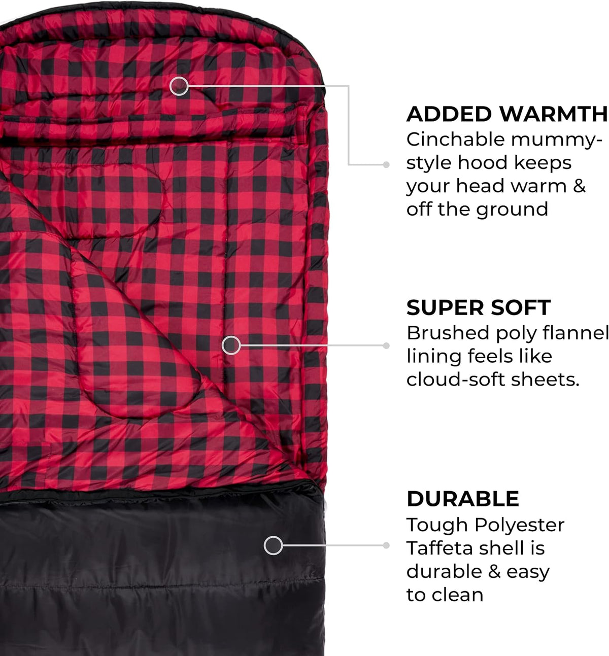 Teton Celsius XXL Sleeping Bag, Cold Weather Sleeping Bags for Adults and Kids, Camping Made Easy and Warm. Compression Sack Included