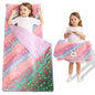 Lasoftan Toddler Nap Mat with Pillow and Blanket, Extra Large Rolled Napping Mats,Slumber Bags for Boys Girls,Kids Sleeping Bag for Daycare, Preschool Travel Camping