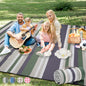 G GOOD GAIN Picnic Blankets Waterproof Outdoor 80"x80" Large, BlueStrip
