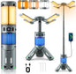Camping Lights, Rechargeable Telescopic Camping Lights with Stand,12000mAh Camping Lanterns & Lights with RGB, Magnetic Base, Portable Flashlights for Camping, Hiking, Emergency