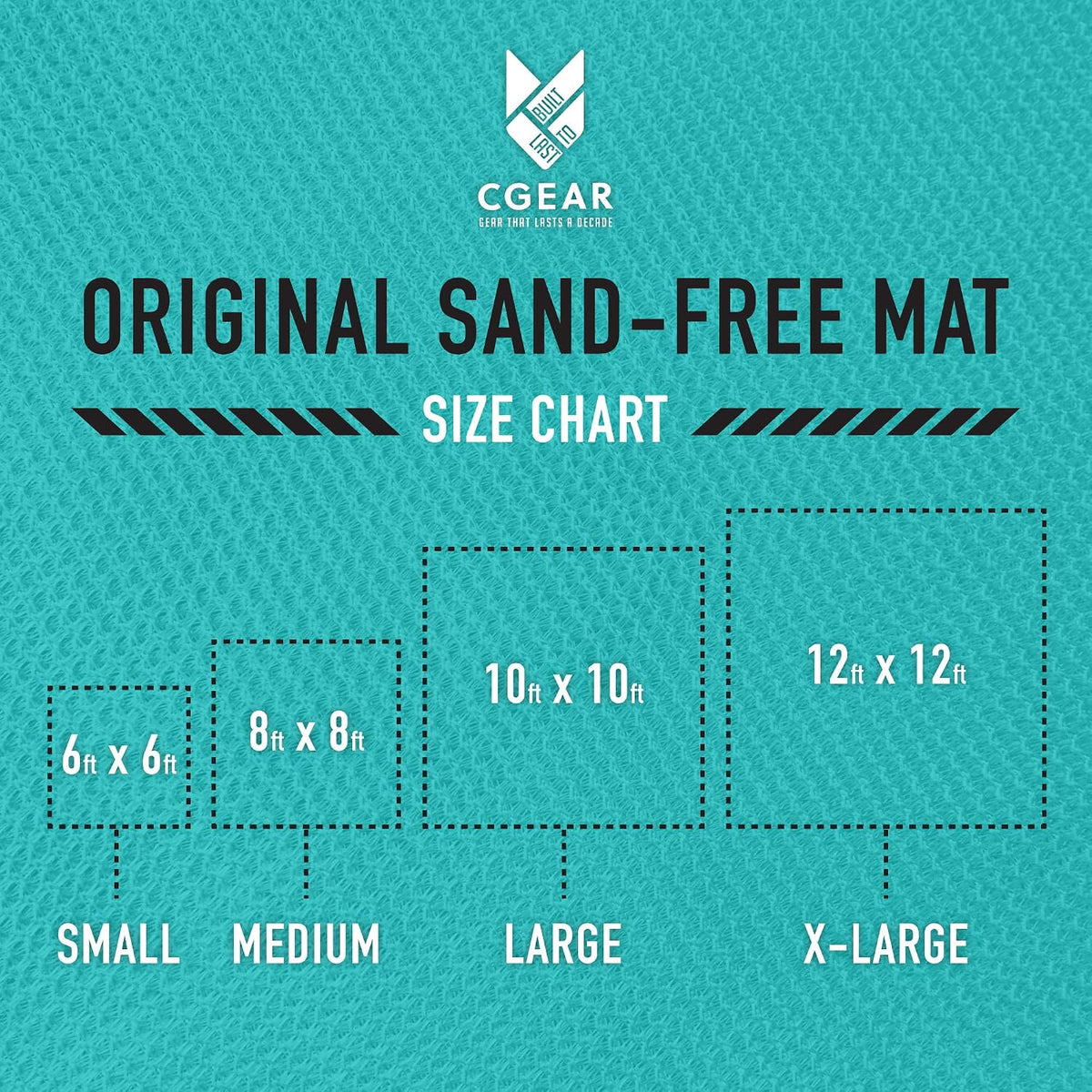 CGEAR Original Sand-Free Outdoor Camping Mat – Beach, Picnic & Camping Ground Mat with Carry Pouch