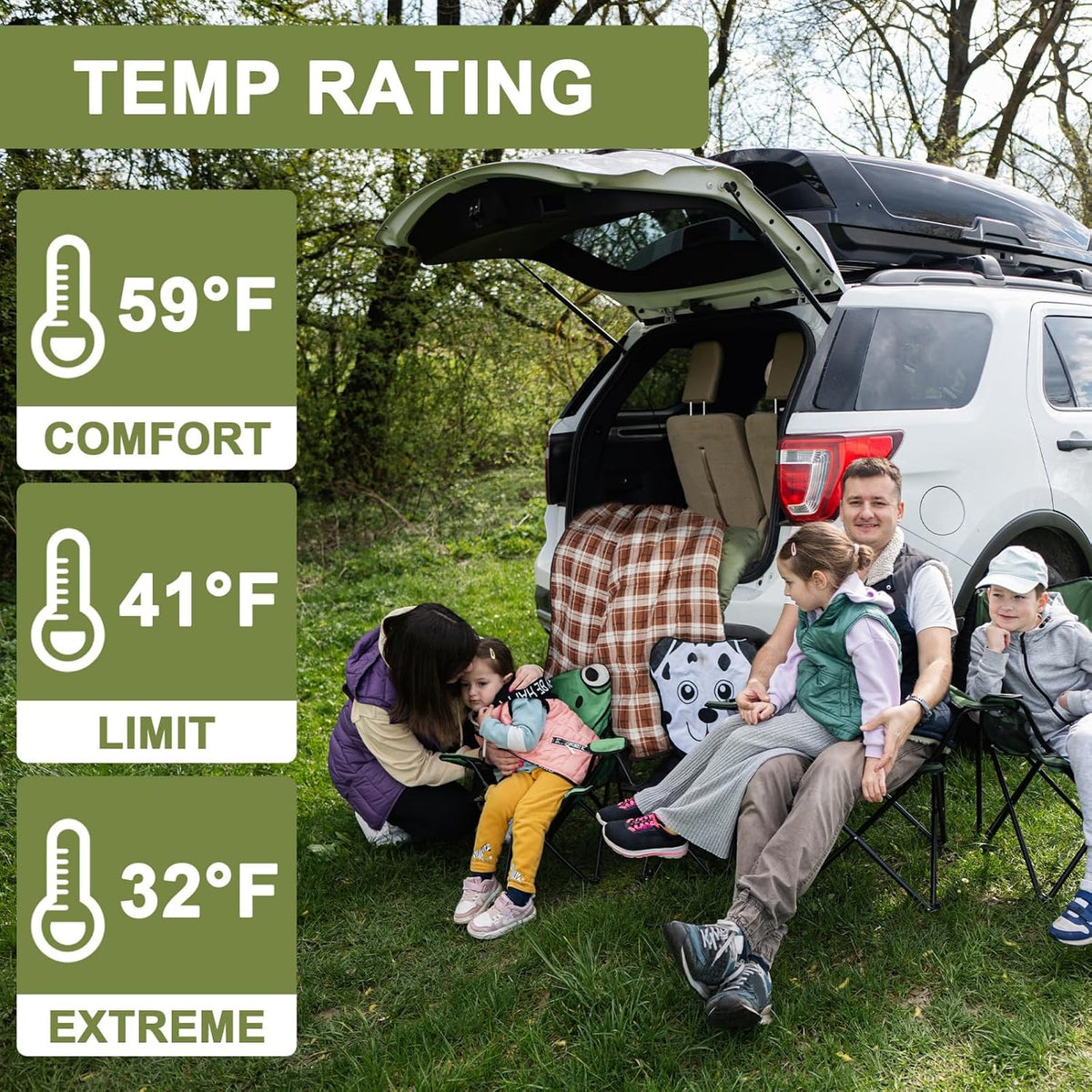 Cotton Flannel Double Sleeping Bag, 2 Person Camping Sleeping Bag