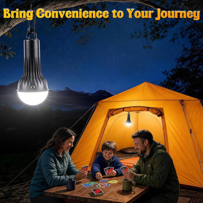 FLY2SKY Rechargeable LED Camping Lights Clip Hook Emergency 3Pcs 1800mAh