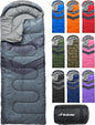 MalloMe Sleeping Bags for Adults Cold Weather & Warm - Backpacking Camping Sleeping Bag for Kids 10-12, Girls, Boys - Lightweight Compact Camping Essentials Gear Accessories Hiking Sleep Must Haves