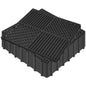ToLanbbt Modular Interlocking Cushion 12P 11.8" x 11.8" Interlocking Rubber Floor Drain Holes Non-Slip Splicing Drainage Mats for Deck, Shower, Kitchen, Drain Pool, Sauna Bath, Indoor Outdoor (Black)