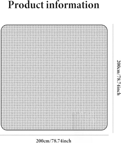 Foam Camping Mat Double-Sided Aluminum Foil Foldable Thermal Camping Mat, Waterproof & Insulated Roll, 6.56x6.56ft Silver.