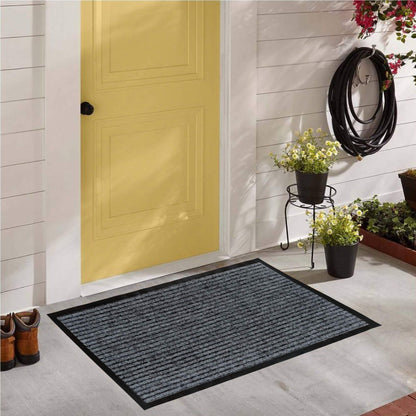 LuxUrux® Durable Rubber 3'x5' Commercial Door Mat - Heavy Duty, Indoor/Outdoor, Easy Clean, Waterproof, Patio, Garage - Commercial Floor Mat for Entry (3 x 5 Feet)