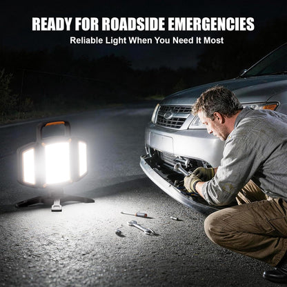 TRESDA 3000LM Rechargeable Work Light, Magnetic LED, Foldable & Portable