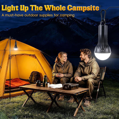 FLY2SKY Rechargeable LED Camping Lights Clip Hook Emergency 3Pcs 1800mAh