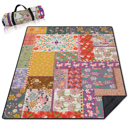 Mushroom Picnic Blankets Waterproof Foldable,60’‘x80'' Portable Dual Layers Outdoor Travel Camping Backpacking Hiking Beach Blanket Mat for Grass Padded Lawn Park Beach,Picnic Accessories