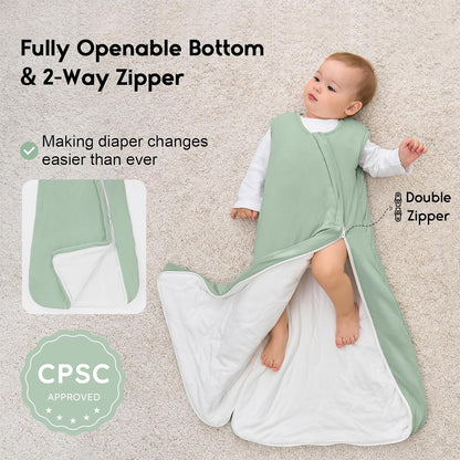 Yoofoss Baby Sleep Sack 6-12 Months Rayon Made from Bamboo 1.0 Tog