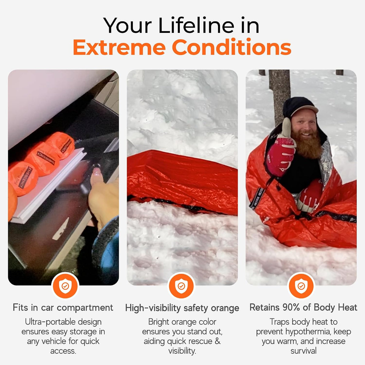 Sierra Madre Emergency Sleeping Bag, Waterproof Thermal Bivy Sack