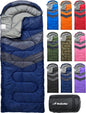 MalloMe Sleeping Bags for Adults Cold Weather & Warm - Backpacking Camping Sleeping Bag for Kids 10-12, Girls, Boys - Lightweight Compact Camping Essentials Gear Accessories Hiking Sleep Must Haves