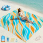 Beach Blanket Waterproof Sandproof 78''X81''/10'X9' Oversized Big Blanket