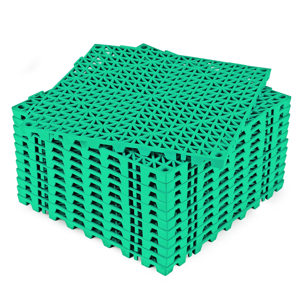 ToLanbbt Modular Interlocking Cushion 12P 11.8" x 11.8" Interlocking Rubber Floor Drain Holes Non-Slip Splicing Drainage Mats for Deck, Shower, Kitchen, Drain Pool, Sauna Bath, Indoor Outdoor (Black)