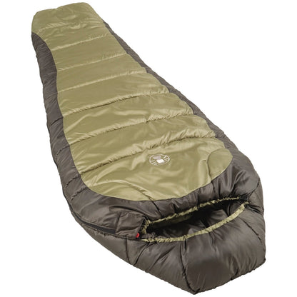Coleman North Rim 0°F Sleeping Bag, Cold-Weather Mummy Sleep Sack with No-Snag Zipper & Adjustable Hood for Warmth & Ventilation, Camping Sleeping Bag