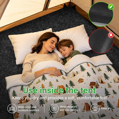 Camping Tent Carpet Mat,Waterproof and Non-Slip Camping Floor Rug,60x72in
