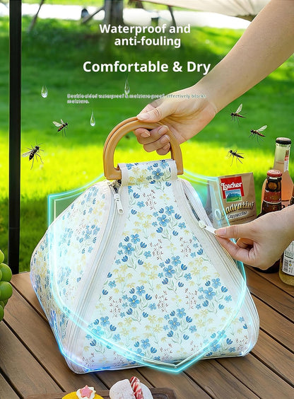 Multi Functional Picnic Bag, Waterproof Beach Picnic mat, Thickened Moisture-Proof mat, Suitable for Outdoor Camping and Park picnics (Small)