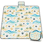 Extra Large Picnic Blanket Waterproof,80"x 80"Foldable Machine Washable Beach Blanket,Outdoor Blanket for 6-8 Adults,Suitable for Indoor Crawling,Park Beach,Camping,Hiking,Family Travel(Light Blue)