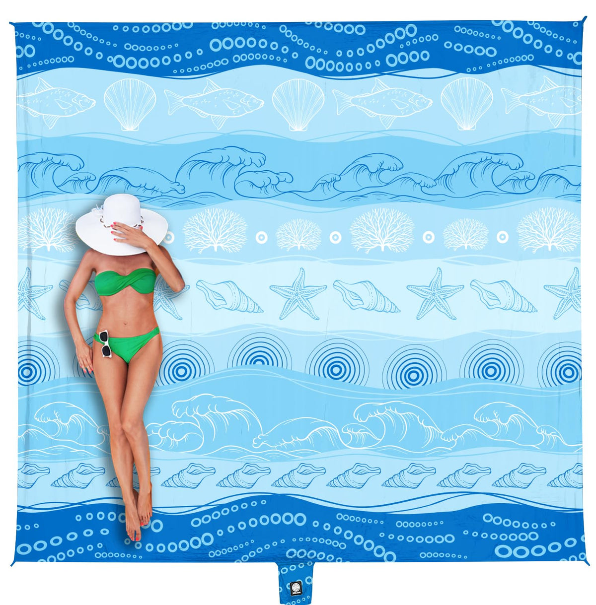 WEKAPO Beach Blanket Waterproof Sandproof Oversized Extra Large Sand Free