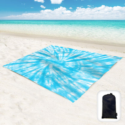 Beach Blanket Waterproof Sandproof Oversized 95”x 80”,Sand Free Beach Mat with Corner Pockets,Portable Mesh Bag for Beach Festival,Picnic,Travel and Outdoor Camping (Octopus)