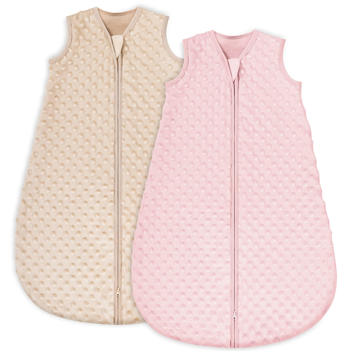 Yoofoss Baby Sleep Sack 6-12 Months TOG 1.5 Fleece with Plush Dots 2 Pack