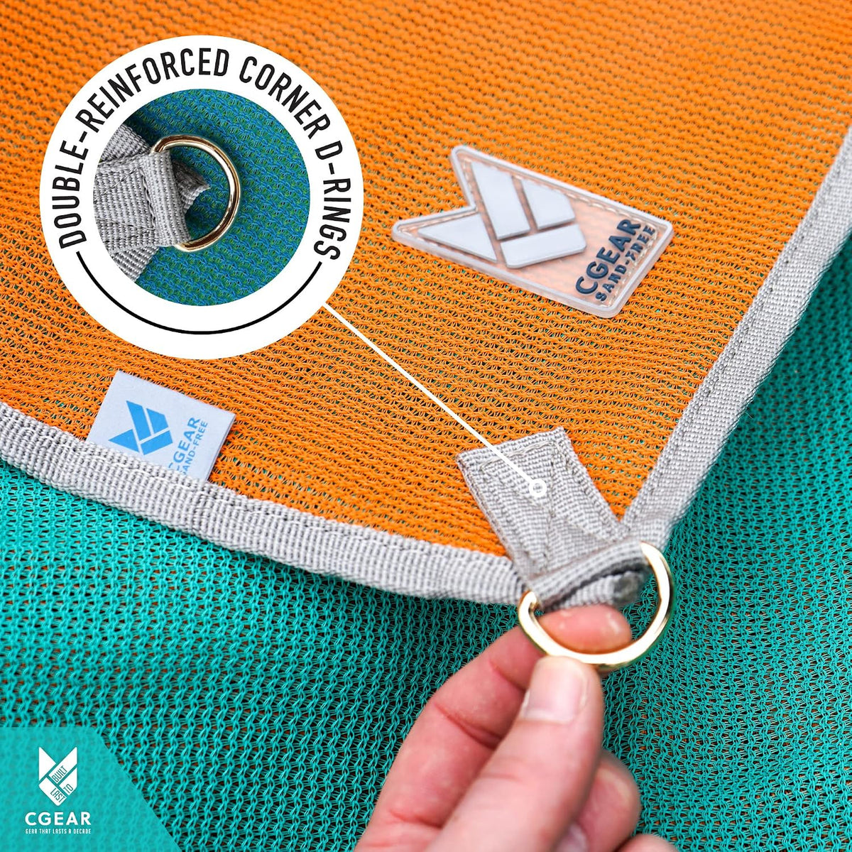 CGEAR Original Sand-Free Outdoor Camping Mat – Beach, Picnic & Camping Ground Mat with Carry Pouch