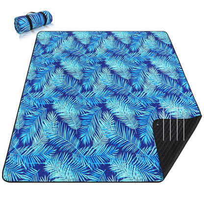PY SUPER MODE Picnic Blankets Extra Large, Waterproof Foldable Outdoor Beach Blanket Oversized 83x79” Sandproof, 3-Layer Picnic Mat for Camping, Hiking, Travel, Park, Concerts(Orange Boho)