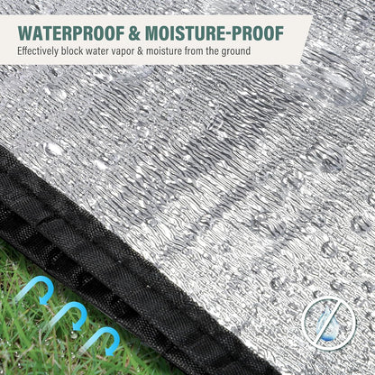 REDCAMP 79"x59" Camping Mat Foam Foil Blanket, Waterproof Aluminum Foil Mat Sleeping Tent Pad for Outdoor Picnic, Camping, Beaches, 1 Pack/2 Pack/4 Pack