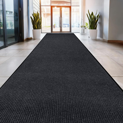 LuxUrux® Durable Rubber 3'x5' Commercial Door Mat - Heavy Duty, Indoor/Outdoor, Easy Clean, Waterproof, Patio, Garage - Commercial Floor Mat for Entry (3 x 5 Feet)