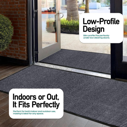 LuxUrux® Durable Rubber 3'x5' Commercial Door Mat - Heavy Duty, Indoor/Outdoor, Easy Clean, Waterproof, Patio, Garage - Commercial Floor Mat for Entry (3 x 5 Feet)