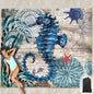 Beach Blanket Waterproof Sandproof Oversized 95”x 80”,Sand Free Beach Mat with Corner Pockets,Portable Mesh Bag for Beach Festival,Picnic,Travel and Outdoor Camping (Octopus)