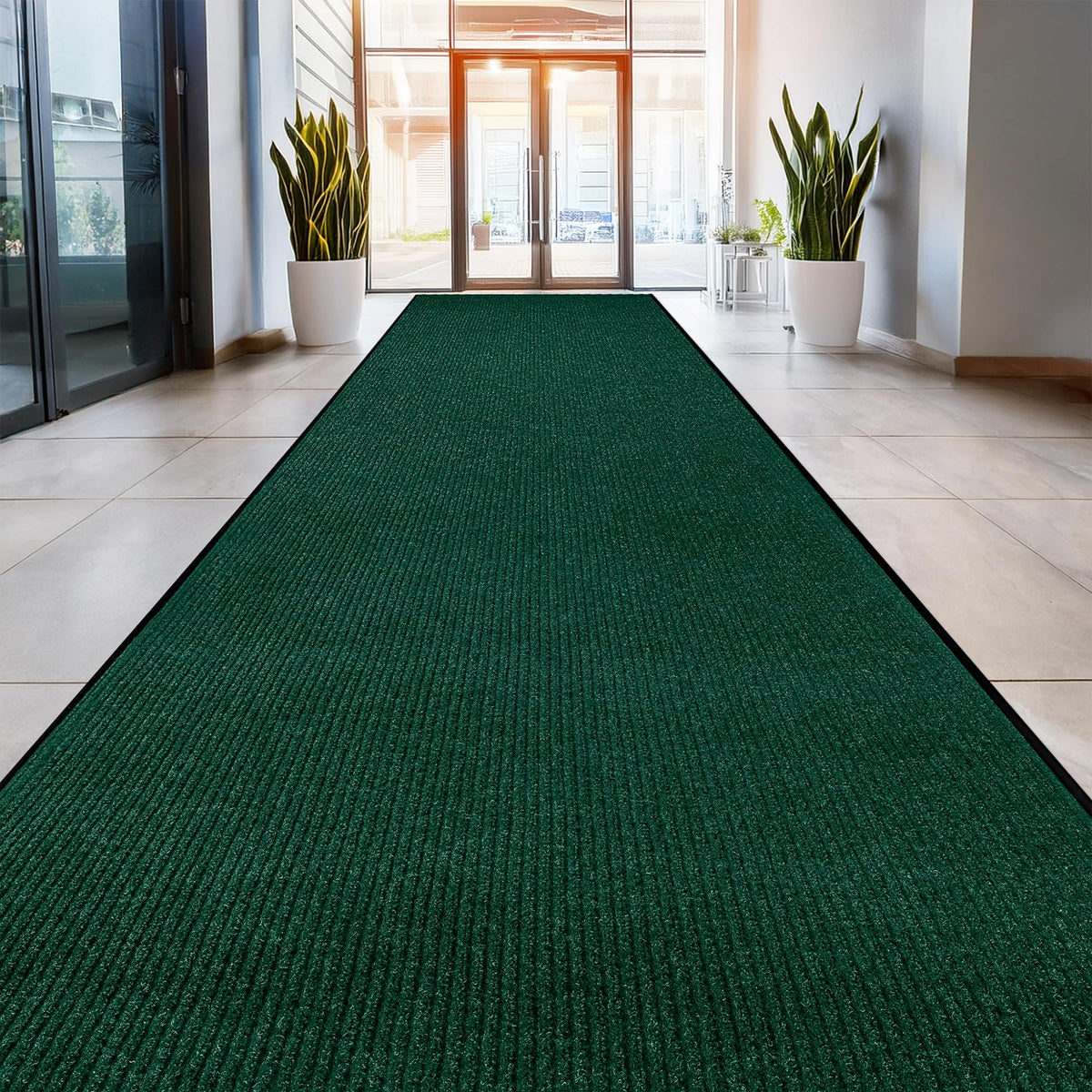 LuxUrux® Durable Rubber 3'x5' Commercial Door Mat - Heavy Duty, Indoor/Outdoor, Easy Clean, Waterproof, Patio, Garage - Commercial Floor Mat for Entry (3 x 5 Feet)