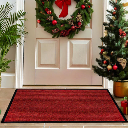LuxUrux® Durable Rubber 3'x5' Commercial Door Mat - Heavy Duty, Indoor/Outdoor, Easy Clean, Waterproof, Patio, Garage - Commercial Floor Mat for Entry (3 x 5 Feet)