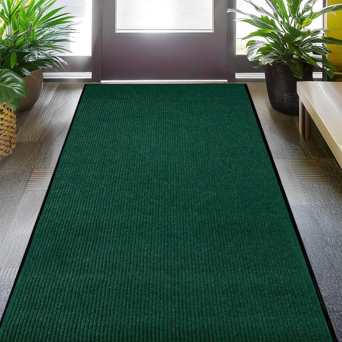 LuxUrux® Durable Rubber 3'x5' Commercial Door Mat - Heavy Duty, Indoor/Outdoor, Easy Clean, Waterproof, Patio, Garage - Commercial Floor Mat for Entry (3 x 5 Feet)