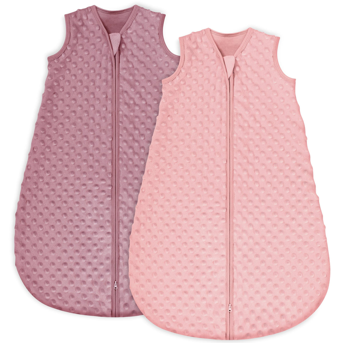 Yoofoss Baby Sleep Sack 6-12 Months TOG 1.5 Fleece with Plush Dots 2 Pack