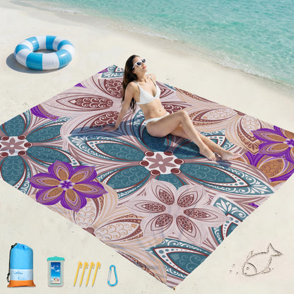 Beach Blanket Waterproof Sandproof 78''X81''/10'X9' Oversized Big Blanket