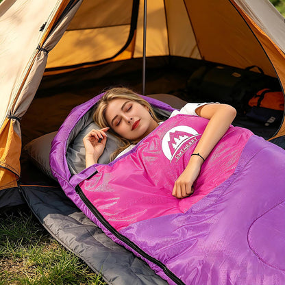 SWTMERRY Sleeping Bag 3 Seasons (Summer, Spring, Fall) Warm & Cool Weather - Lightweight,Waterproof Indoor & Outdoor Use for Kids, Teens & Adults for Hiking and Camping
