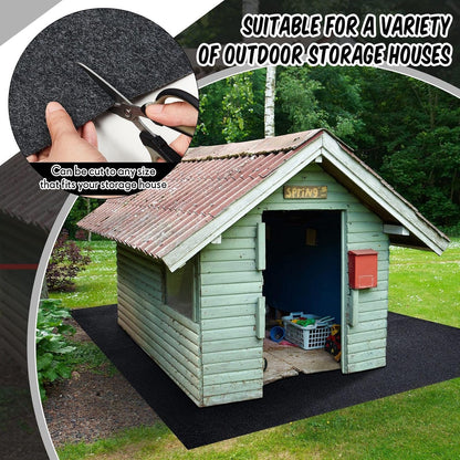 Haull 2 Pcs 5 x 3 ft Outdoor Storage Shed Floor Mat Waterproof Carport Storage shed mat Non Slip Patio Furniture Mat for Protect